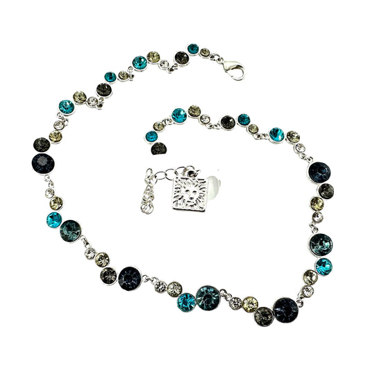 Anne Klein rhinestone necklace – angled view