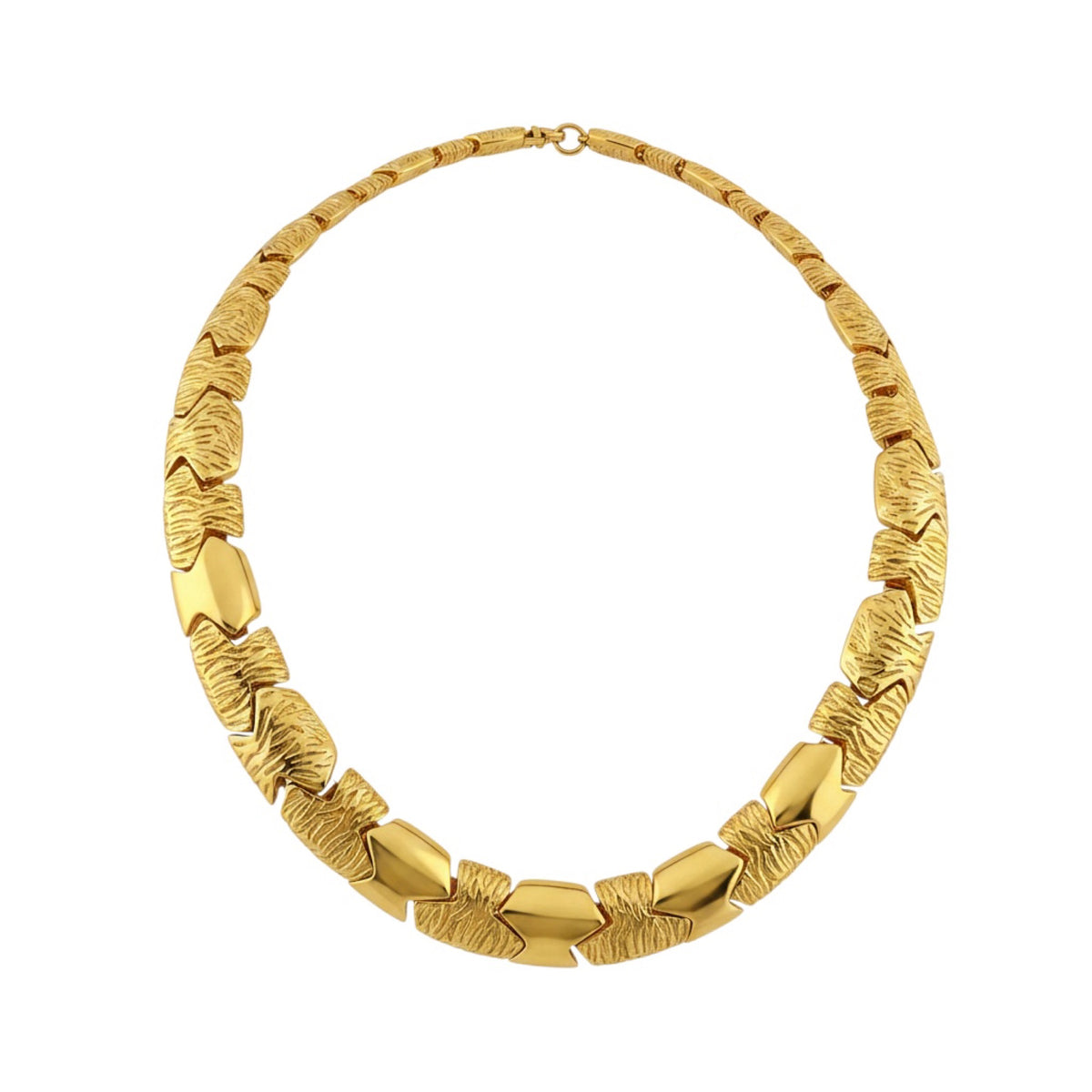 Modernist gold-tone collar choker — photo 1