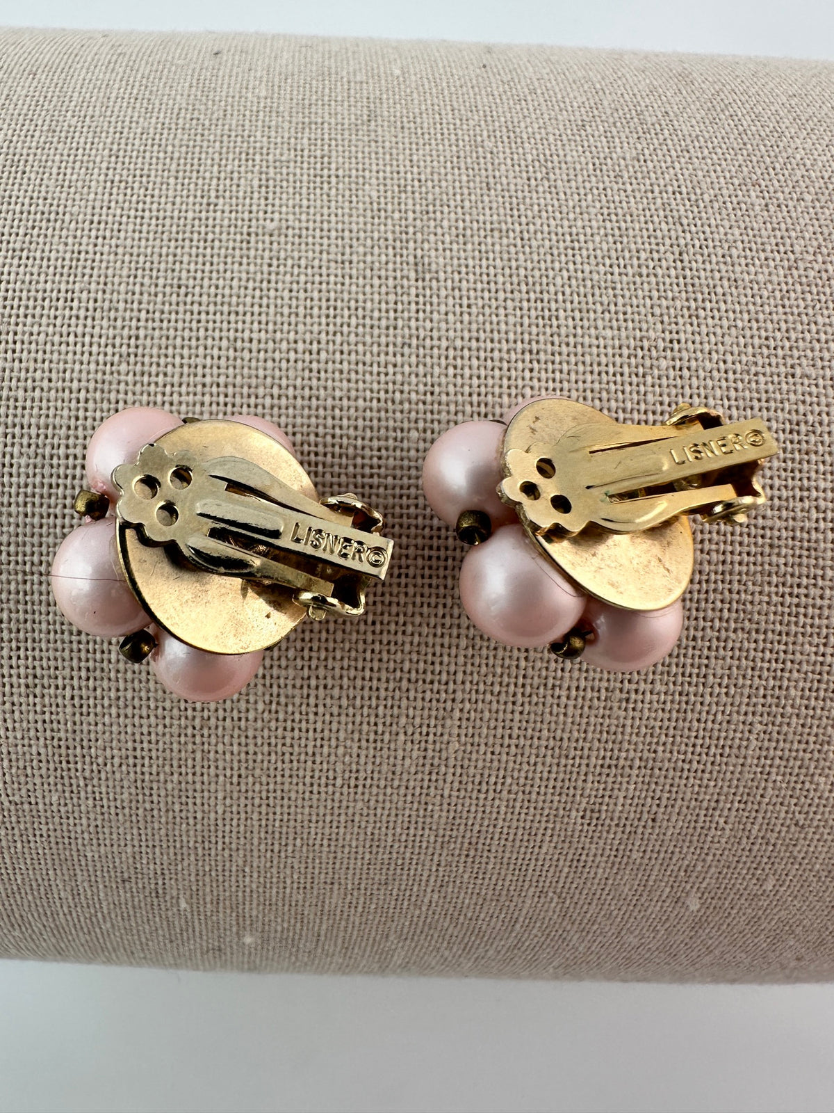 Lisner pink faux pearl and AB crystal set — photo 12