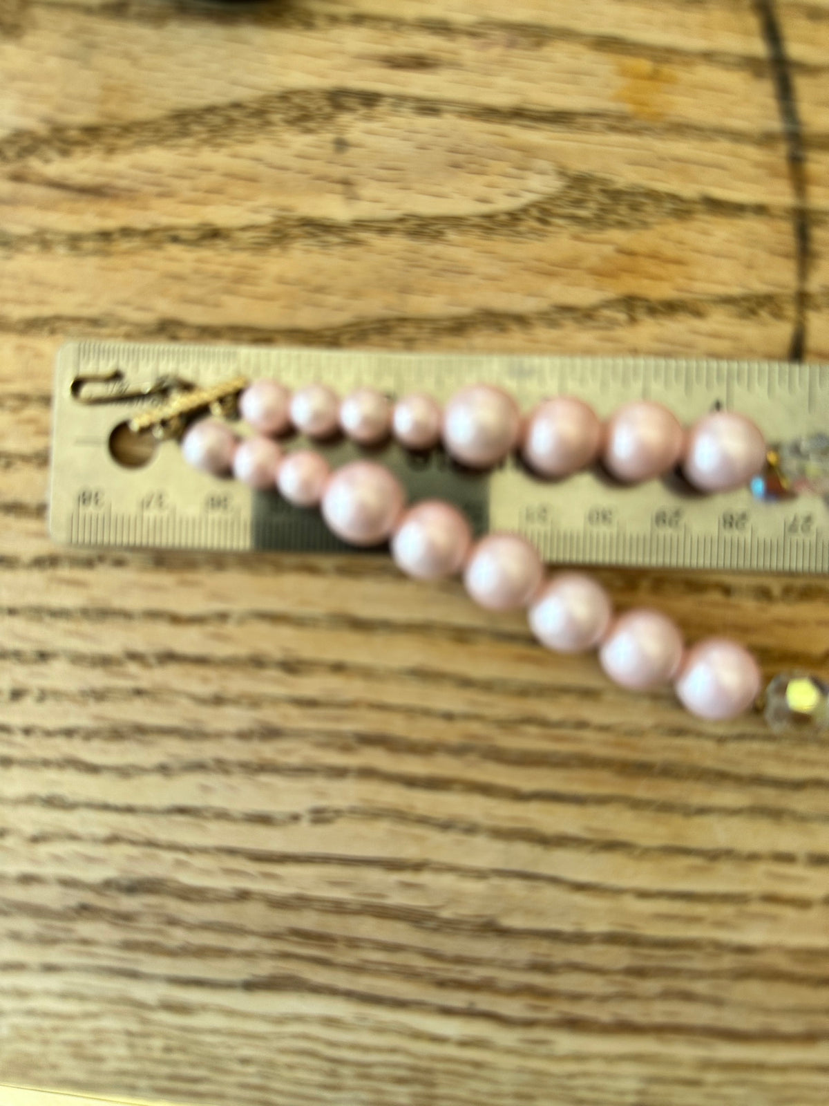 Lisner pink faux pearl and AB crystal set — photo 7