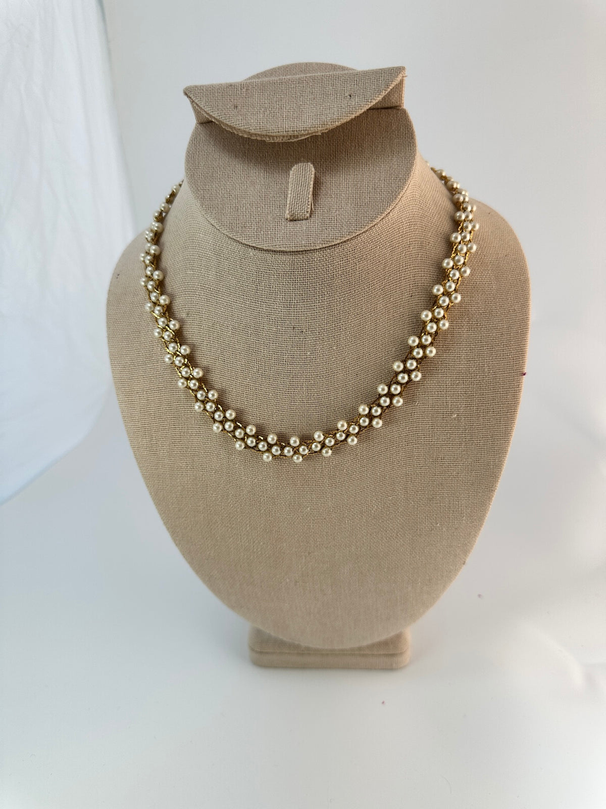Napier woven faux pearl chain choker — photo 2