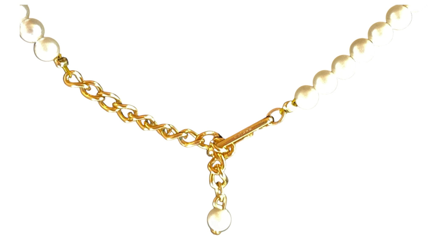 Napier Art Deco Faux Pearl Necklace
