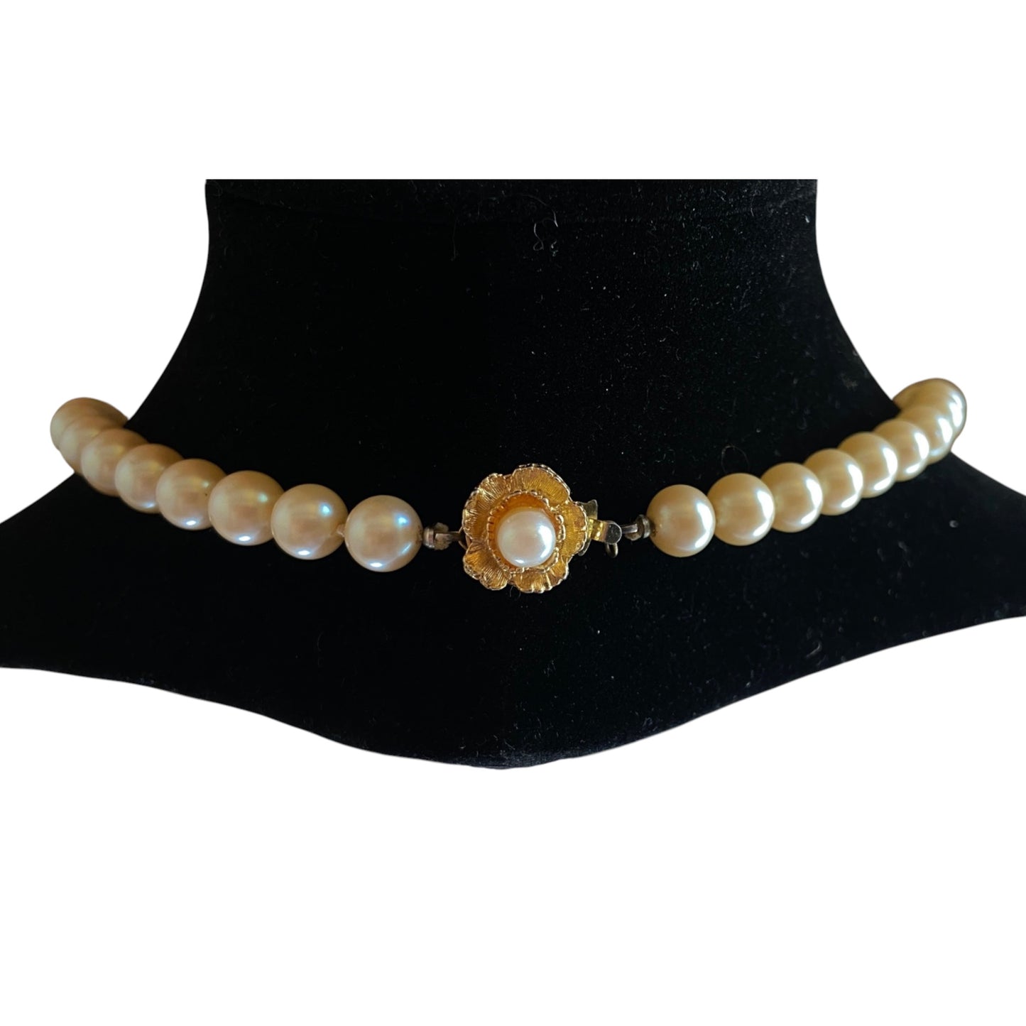 Mid-Century Modern Faux Pearl Necklace