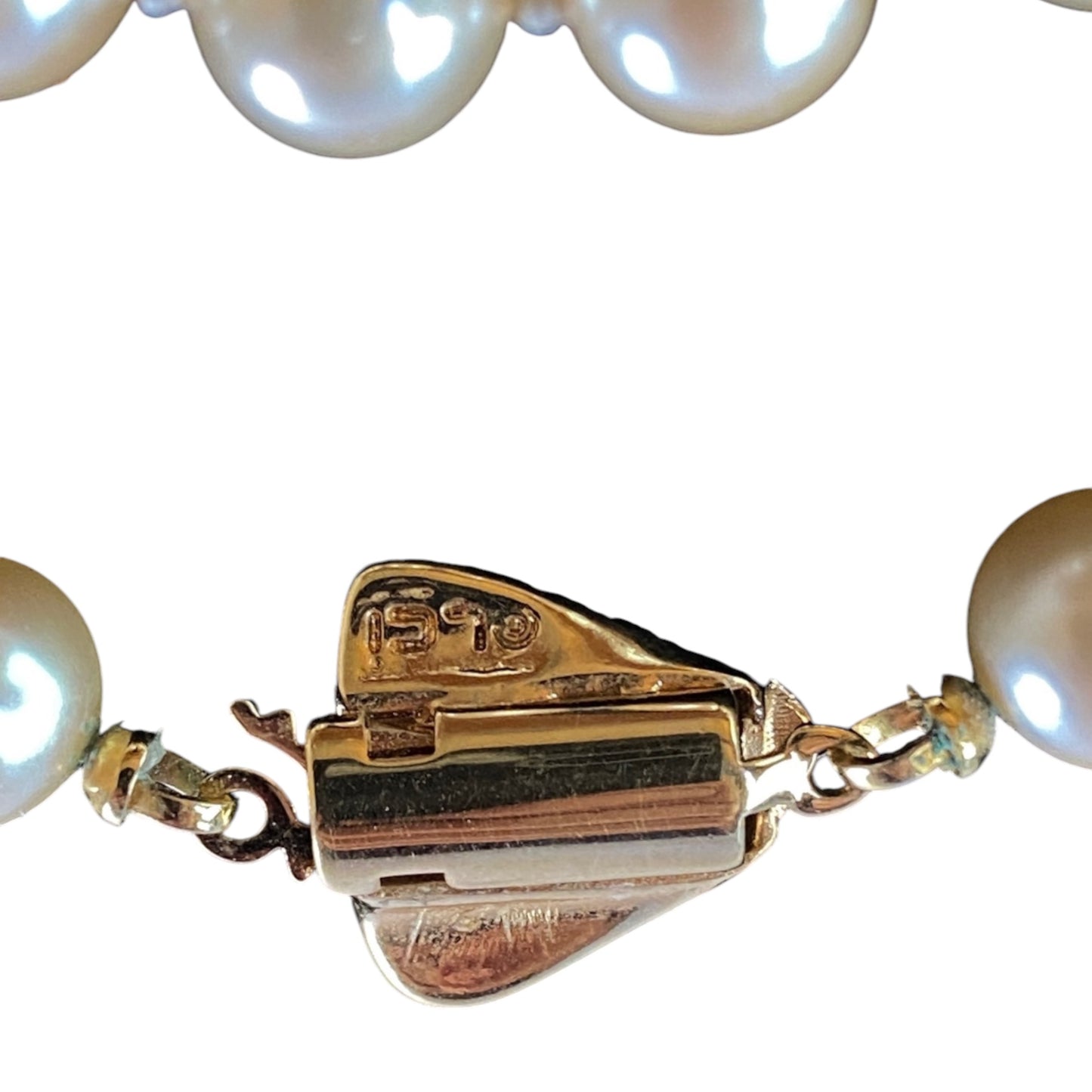 Liz Claiborne Hand-Knotted Faux Pearl Rope Necklace – 36in, Signed LC