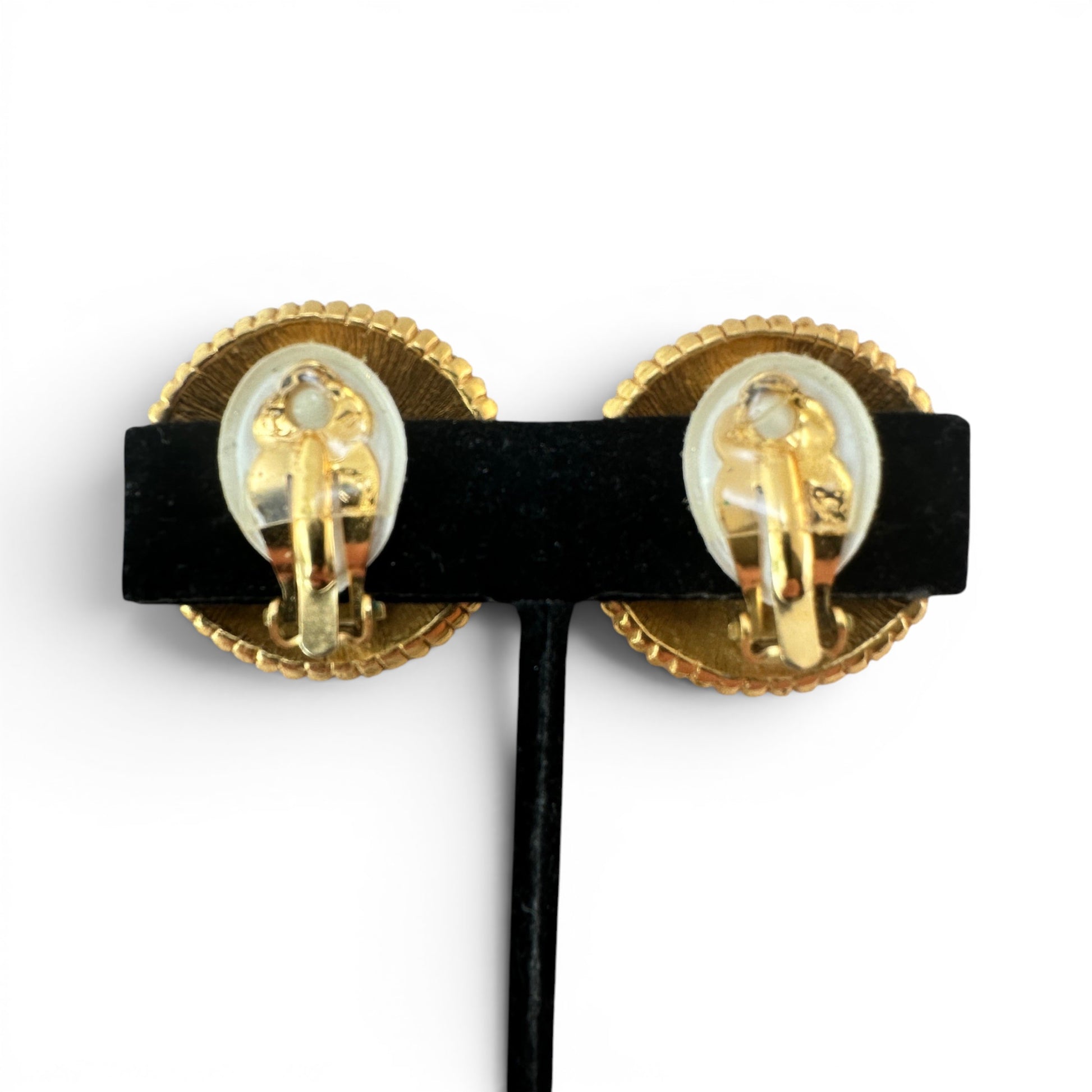 Disney Mickey dome earrings — spiral detail