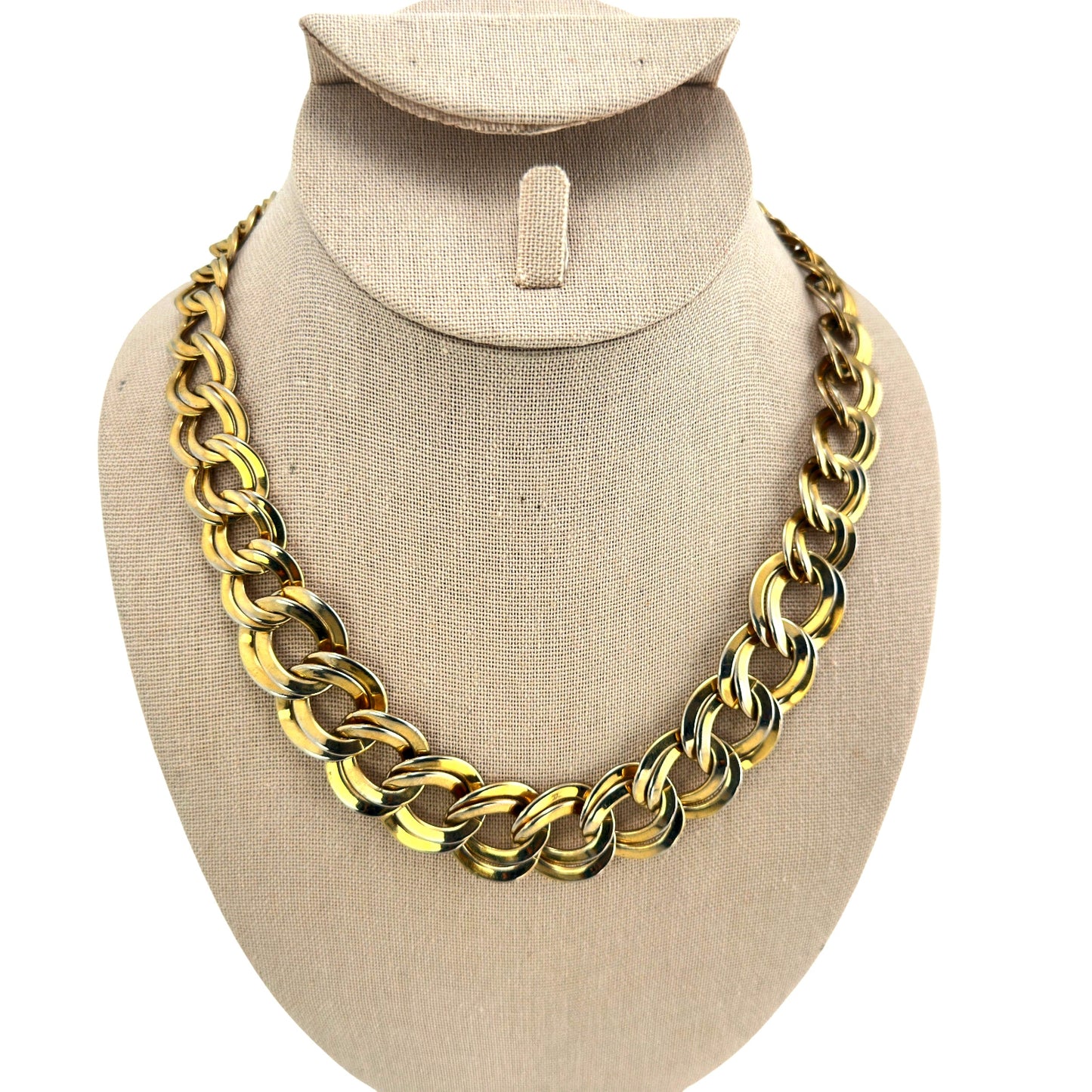 Gold-tone tapered necklace – front view