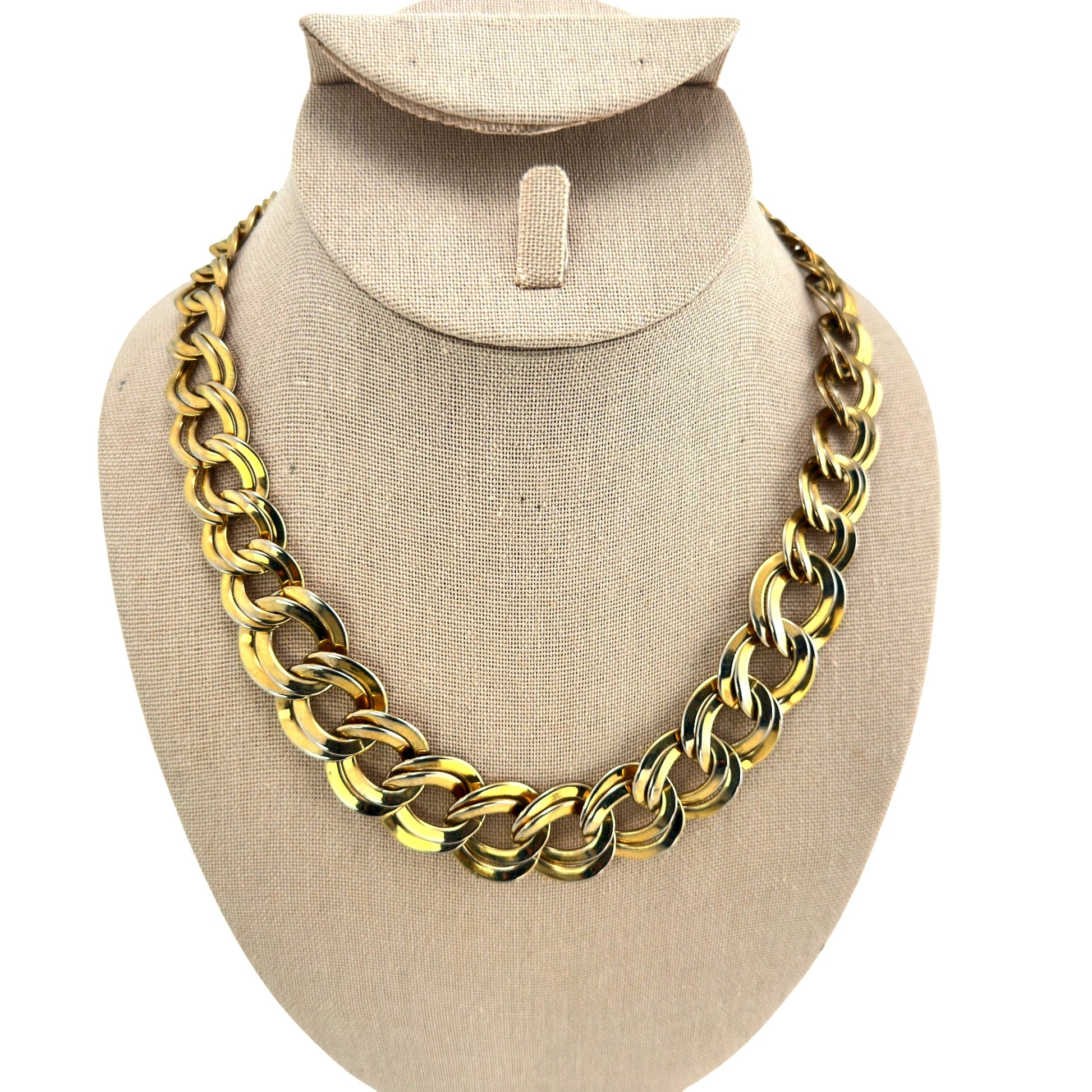 Gold-tone tapered necklace – front view