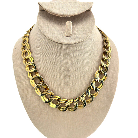 Gold-tone tapered necklace – front view