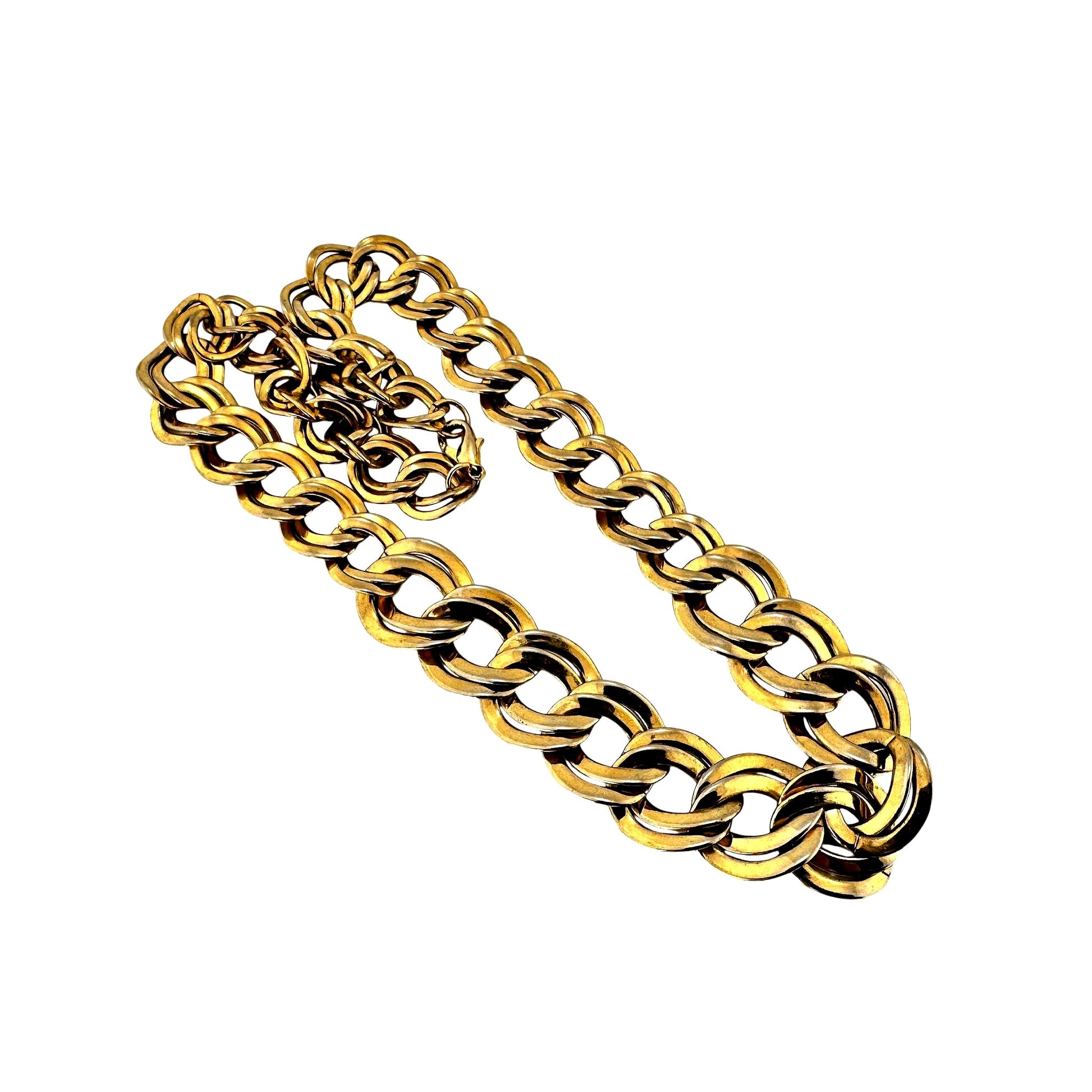 Gold-tone tapered necklace – detail