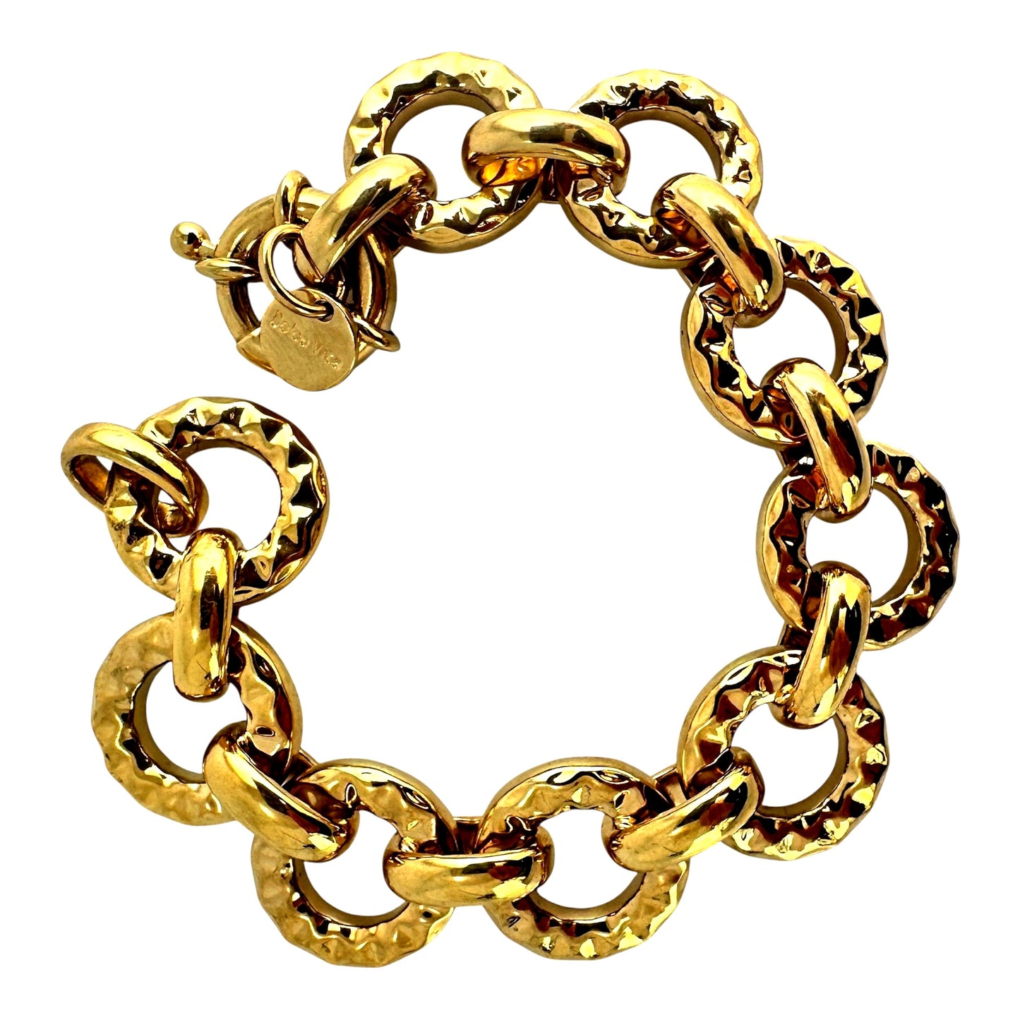 Vintage Dolce Vita reversible bracelet, gold tone, front view