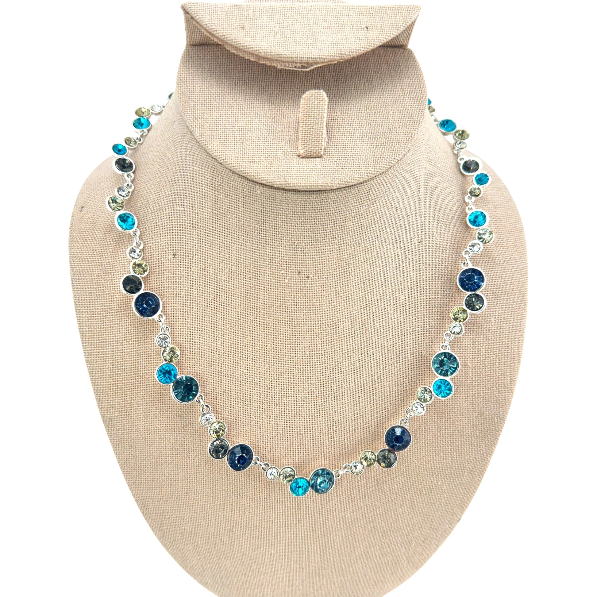 Anne Klein rhinestone necklace – front view