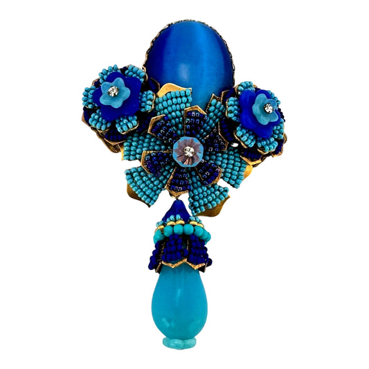 Stanley Hagler floral brooch – front view