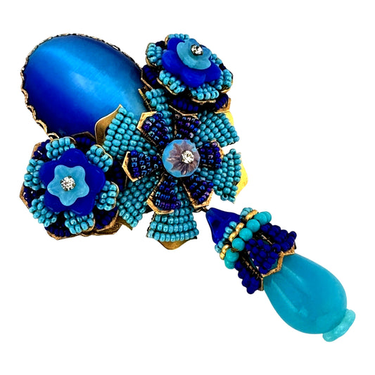 Stanley Hagler floral brooch – angled view