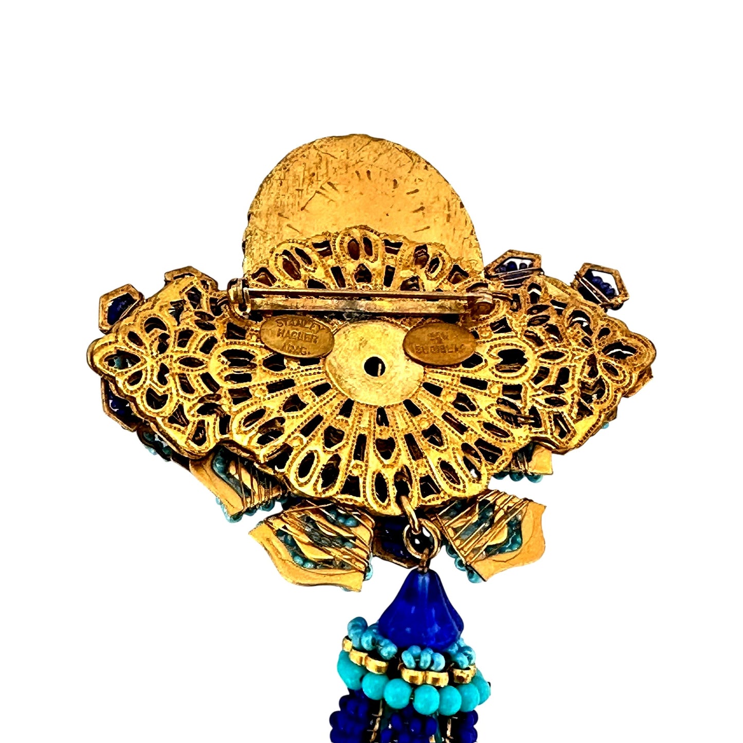Stanley Hagler floral brooch – detail