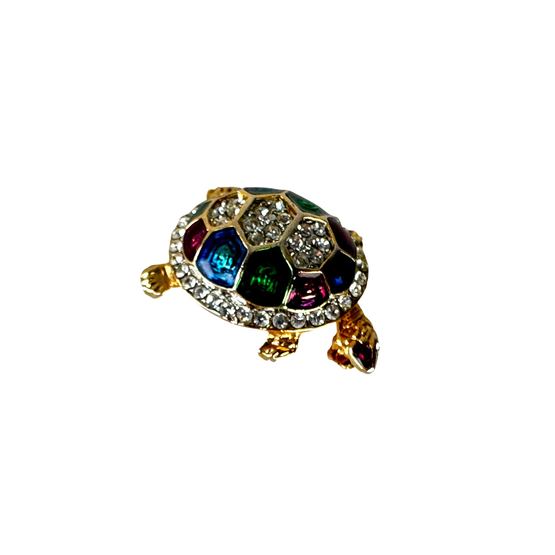 Turtle brooch – angled view